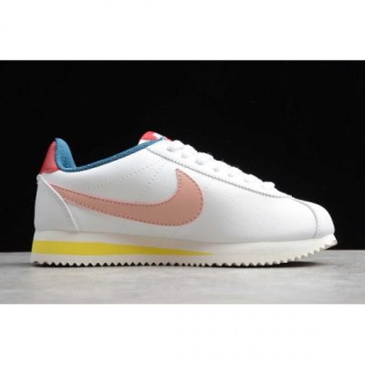 Nike Cortez Summit Beyaz / Kırmızı / Sarı / Mercan Lifestyle Ayakkabı Türkiye - Y3RFJ1UC